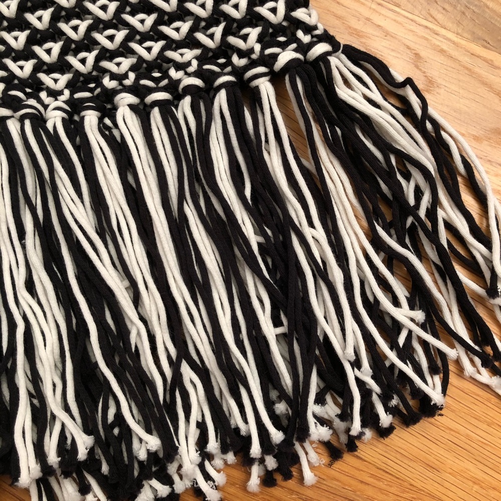 WHISTLES Festival Boho Hippie Fringe Knit Tank Top - Picture 4 of 7
